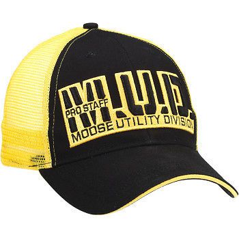 Moose racing m.u.d. snapback hat black/yellow os