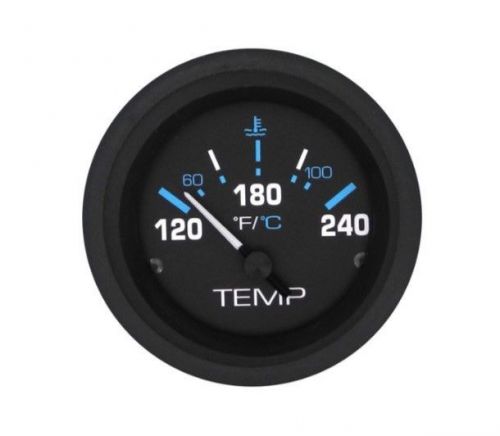 Teleflex 68401p marine black eclipse 2&#034; 120-240° f water temperature gauge meter