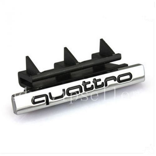 1pcs abs plastic black word quattro auto body front grill grilles badge emblems