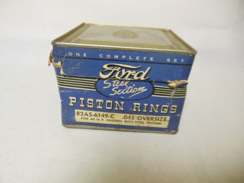 1937 -1940 ford piston rings 60 hp eng .045 oversize w/steel pistons nos ford