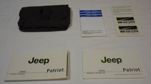 2008 jeep patriot owner manual 5/pc.set &amp; olive jeep sporty denim factory case