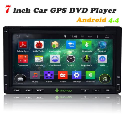 Gps navigation android 4.4 7&#034; 2 din car dvd stereo player 3g wifi swc dual zone