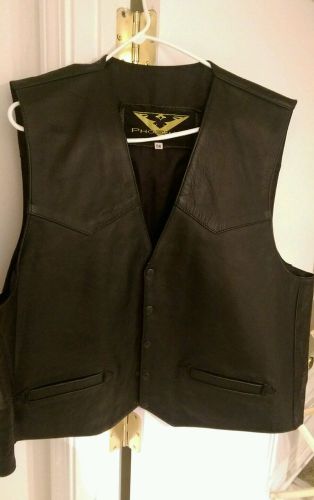 Phoenix leather motorcycle vest size 56