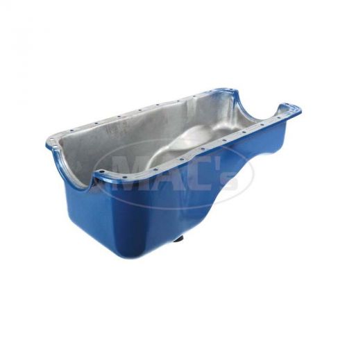 Ford mustang oil pan - painted blue - 351w v-8