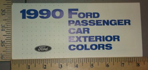 1990 ford exterior colors brochure folder mustang gt lx 5.0 thunderbird origina