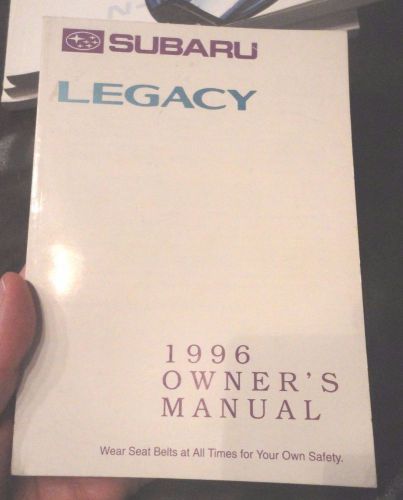 1996 subaru legacy owners manual near mint condition