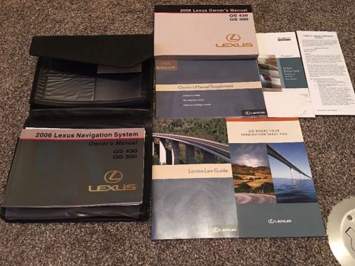 2006 lexus gs300 gs430 oem owners manual booklets like new - full kit!!