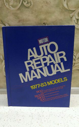 Motor auto repair manual 1977-1983 models manual book