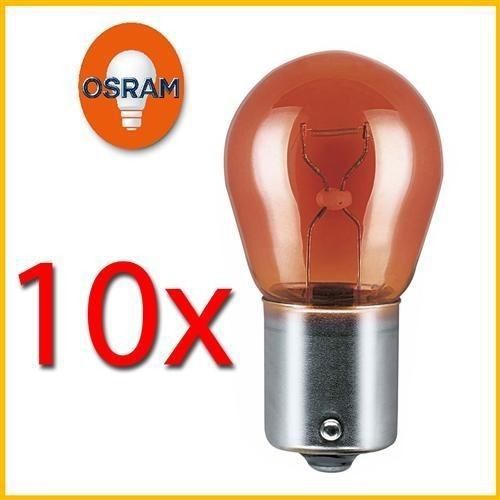 10x osram car turn signal indicator light bulb amber 12v py21w 21w bau15s