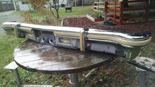 1978 lincoln continental mark v d. j. rear back bumper w/guards &amp; lights 77 79