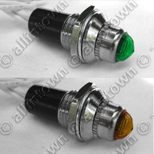 12v indicator lights lamps pilot dash toggle signal green amber light hot rod