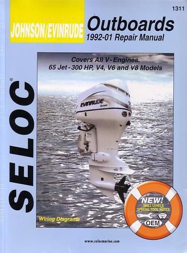 Seloc repair manual johnson evinrude v4 v6 v8 outboard