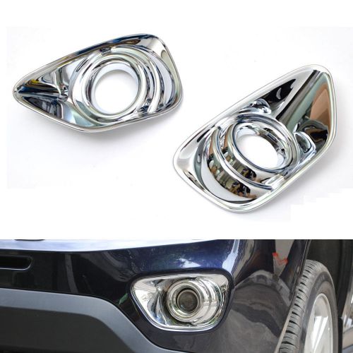 Chrome car front fog light lamp bezel cover trim 2pcs for 2011-2013 compass