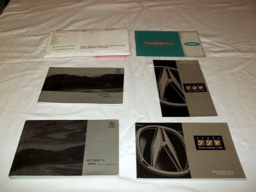 1999 acura tl owner manual 6/pc.set &amp; white cardboard dealer case.free s/h,,