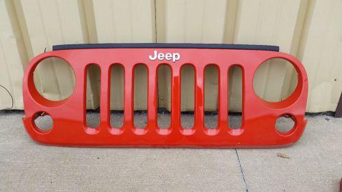 2007-2016 jeep wrangler oem grille (sunset orange)