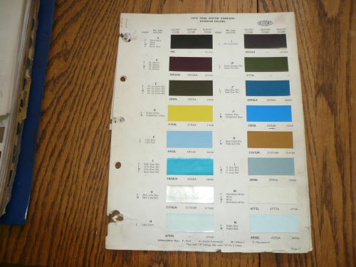 1970 ford du pont paints color chip paint sample ford mercury lincoln