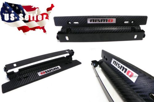 Universal adjustable number license plate holder nismo imitation carbon weave