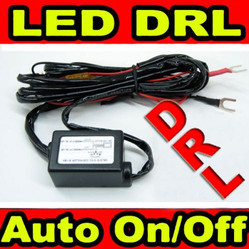 Led drl relay harness unit daytime running light automatic on/off switch kit c14