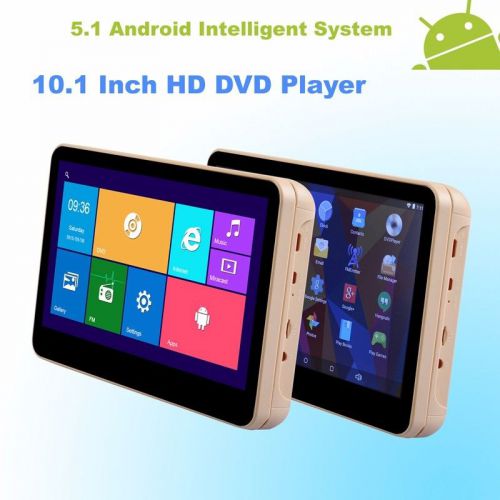 Android 5.1 headrest 10.1 inch hd monitor quad core car dvd player ( one pair )