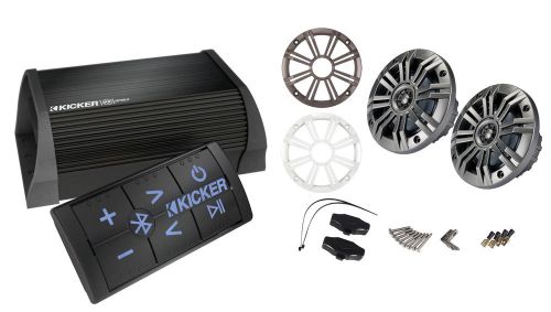 2 kicker 6.5&#034;2way coaxial speaker set,kicker bluetooth 2channel marine amplifier