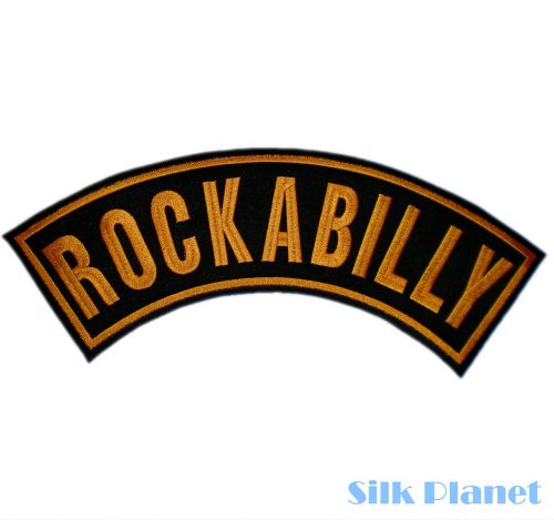 13&#034; rockabilly rock n roll country biker vest back patch rider motorcycle mc xl