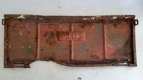 Willys jeep tailgate,maine woods found,original,restore,wall hanger garage decor