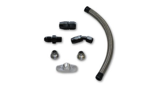 Vibrant 10280 universal oil drain kit for t3/t4 turbos (12&#034; long an line) 10an