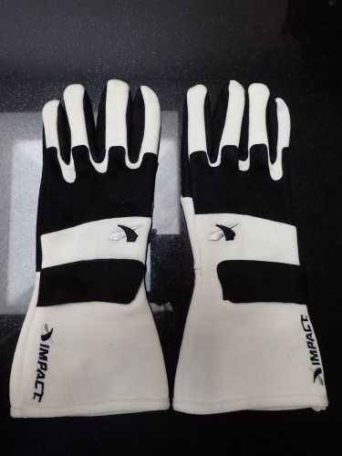 New impact g4 driving gloves large white sfi 3.3/5 34013509