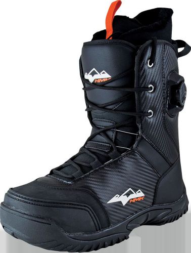 Hmk pro 2 hybrid boa black insulated waterproof snocross snowmobile boot