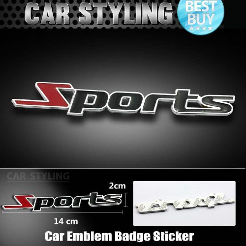 Sports logo 3d metal sports racing rally badge emblem sticker decal 3m adhesive