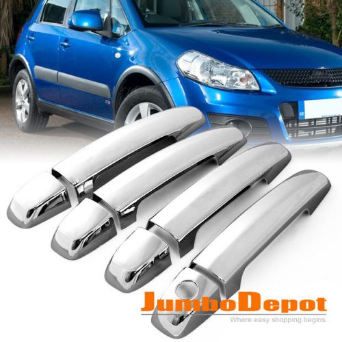 Chrome side door handle cover trims for 2006-2011 suzuki sx4 swift grand vitara