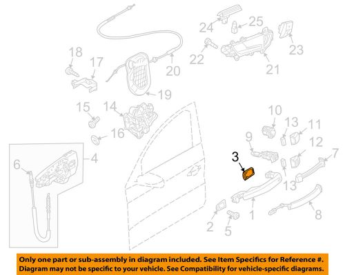 Audi oem 15-16 q5 front door-handle, outside gasket right 8r0837278