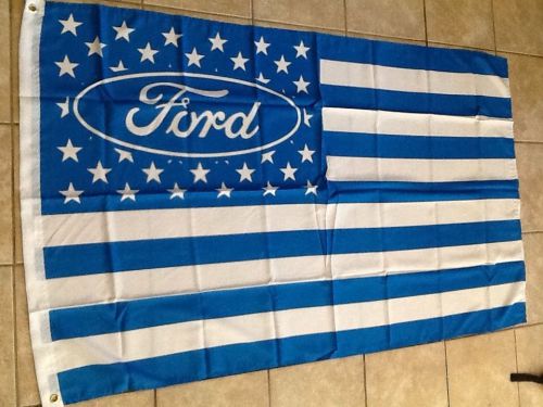 Ford logo flag banner sign 5x3 feet new!