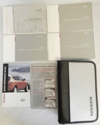 2003 nissan murano owners manual set with case