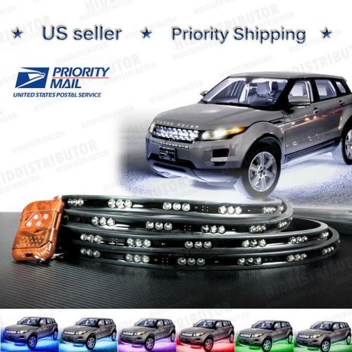 7 color led car underglow underbody neon light strip kit o - 2x 48&#034; &amp; 2x 36&#034;