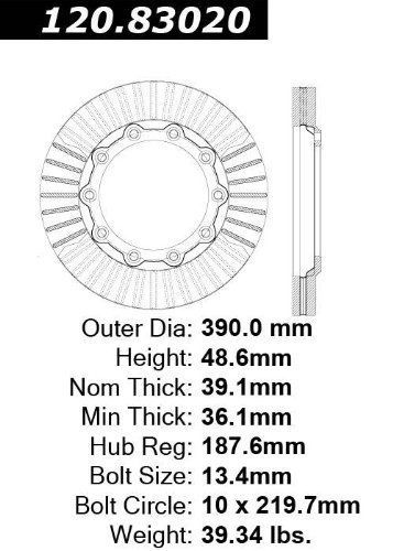 Centric (120.83020) brake rotor