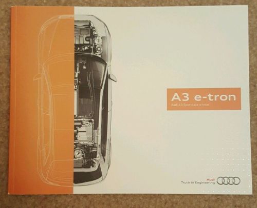 2016 audi a3 e-tron original dealer sales preview brochure