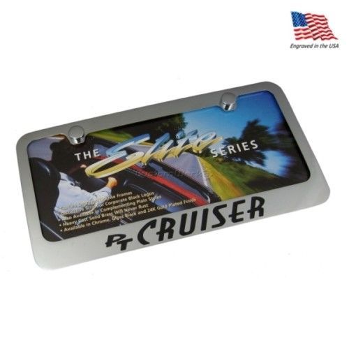 Chrysler pt cruiser chrome brass license plate frame
