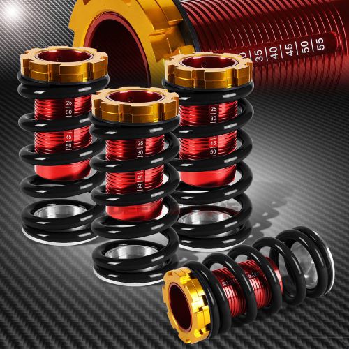 Red scale coilover 1-4&#034;spring for crx/del sol/civic eg/ej/ek/integra dc black