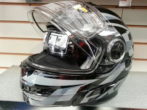 Fxr fuel modular charcoal snowmobile helmet non-electric-m-l-xl-2xl-xxl- new