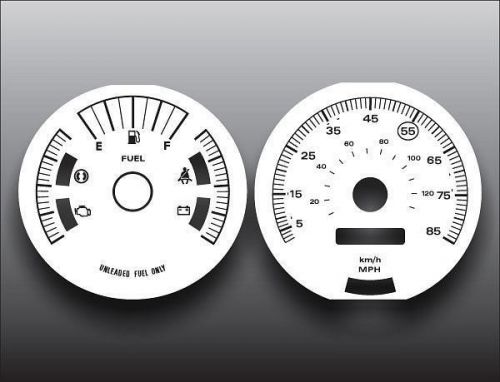 1978-1980 ford fairmont 85 mph dash instrument cluster white face gauges