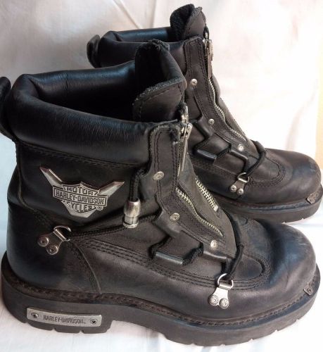 Mens size 9 1/2 harley davidson leather biker motorcycle riding boots ride bike