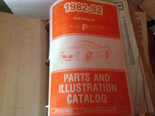 1982-1992 camaro original parts catalog