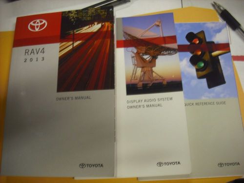 2013 toyota rav4  owners manual &amp; display audio &amp; quick ref