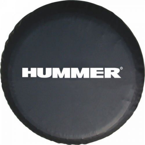 Hummer h3 spare tire cover 32&#034;-33&#034; matte black soft vinyl non-reflective logo
