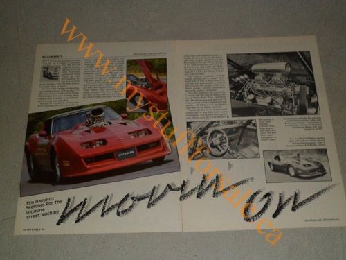 1982 chevrolet corvette #2 article / ad