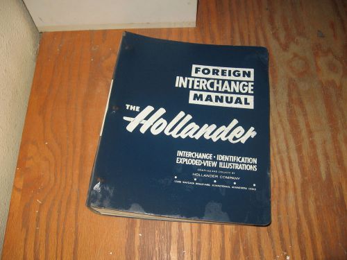Hollander foreign car parts interchange manual thru 1977