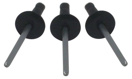Multi grip 1/8&#034; black large head rivets pop rivet 250ct racing fasteners imca