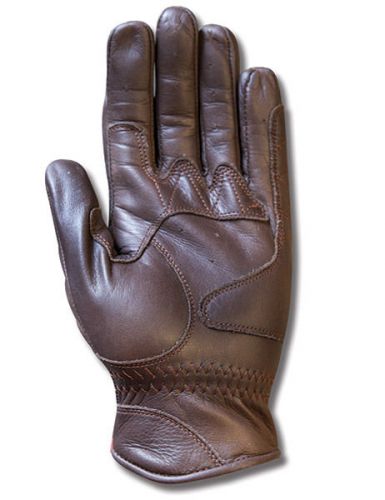Roland sands design barfly men&#039;s tobacco brown leather gloves