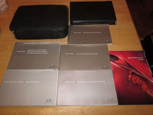 2009 infiniti g37 coupe owner + navigation manual with case &amp; pouch oem owners